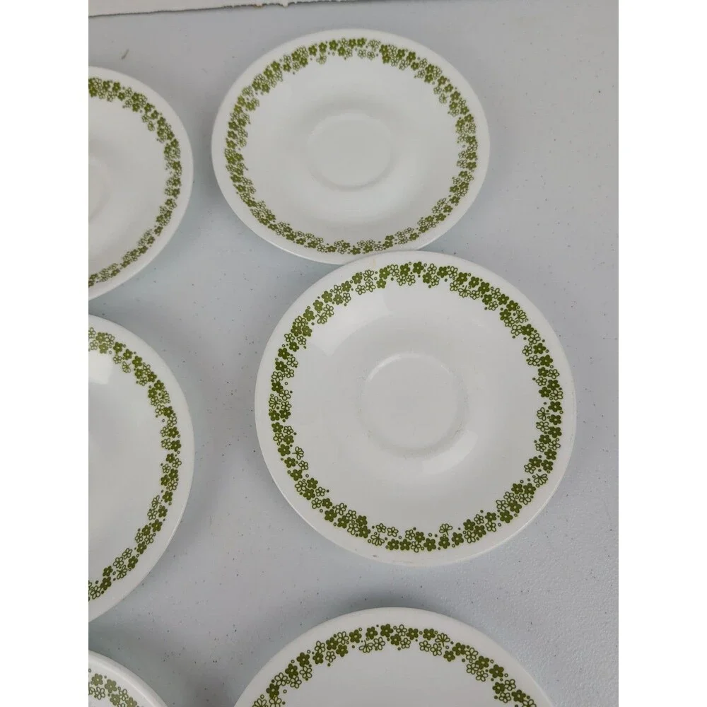 Vintage Corelle Springtime Daisy Crazy Daisy Saucer Plates 7 Piece Set - Picture 4 of 7